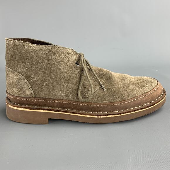 CLARKS Size 7 Taupe Suede Lace Up Chukka Boots - Picture 1 of 7